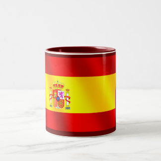 Spanish flag of Spain gifts for Spaniards Two-Tone Coffee Mug