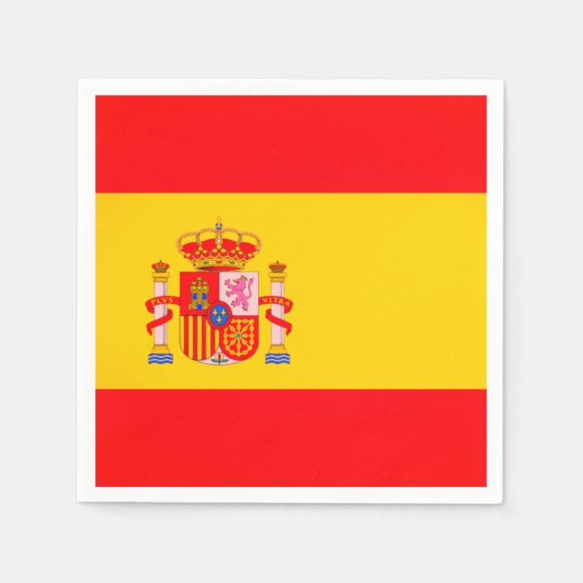 Spanish Flag Paper Napkins (Front)