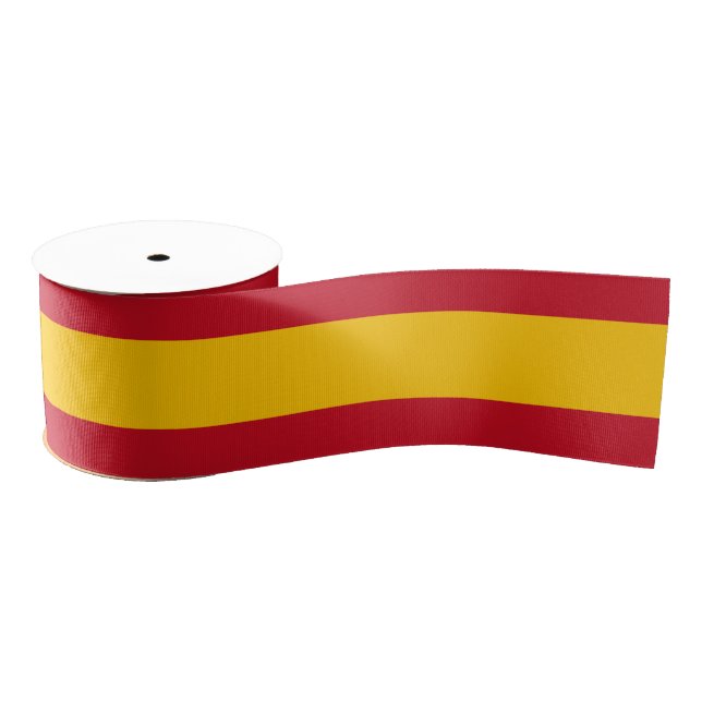 Spanish flag ribbon, fashion colours of Spain Grosgrain Ribbon (Spool)