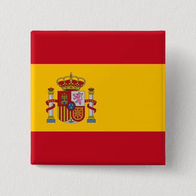 Spanish Flag (Spain) 15 Cm Square Badge (Front)