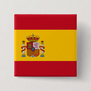 Spanish Flag (Spain) 15 Cm Square Badge