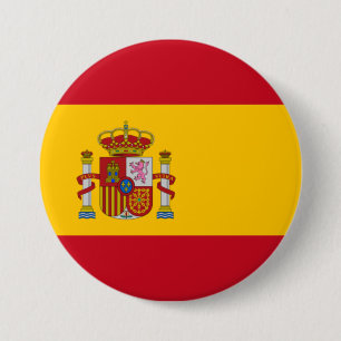 Spanish Flag (Spain) 7.5 Cm Round Badge