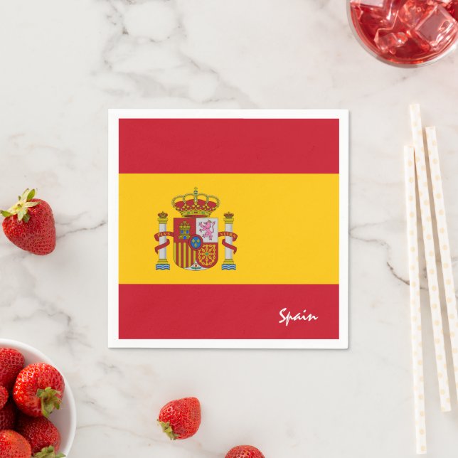 Spanish flag & Spain fashion, party /sports fans Napkin (Insitu)