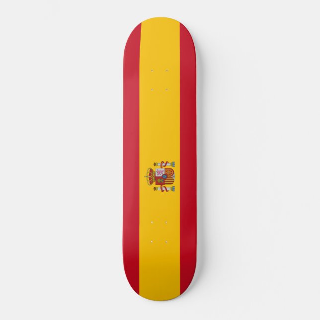 Spanish Flag (Spain) Skateboard (Front)