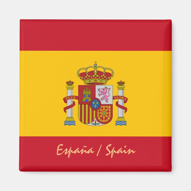 Spanish flag & Spain travel, holiday /sports fans  Magnet (Front)