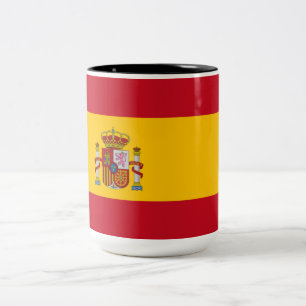 Spanish Flag (Spain) Two-Tone Coffee Mug