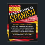Spanish Flag, Spanish Language Course Advertising Flyer<br><div class="desc">Spanish Flag,  Spanish Language Course Advertising Flyers By The Business Card Store.</div>