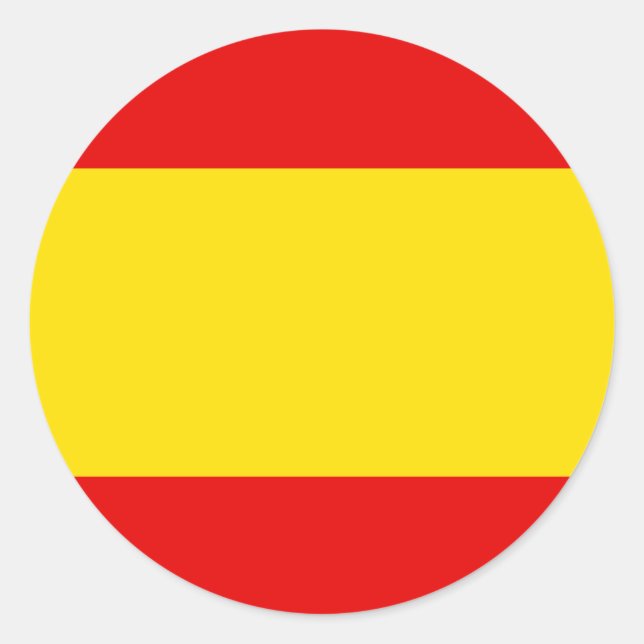 Spanish Flag T-shirts and Gifts Classic Round Sticker (Front)