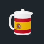 Spanish Flag Teapot<br><div class="desc">Elevate your tea time with our exquisite teapot featuring the flag of Spain! This beautifully designed teapot combines functionality with a vibrant expression of Spanish pride, showcasing the iconic colours of the Spanish flag. It's an ideal centerpiece for gatherings, celebrations, or a cosy afternoon tea, allowing you to share your...</div>