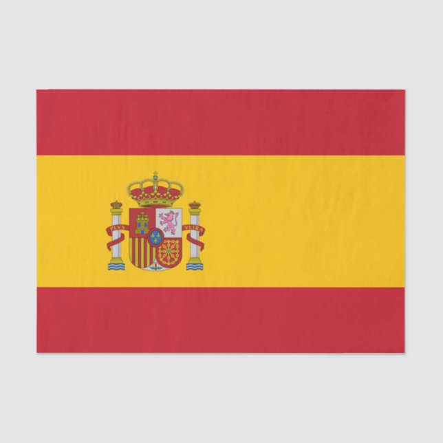 Spanish Flag tissue paper, fashion decor, Spain Tissue Paper (Front)