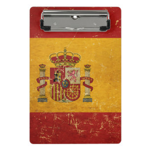 Spanish Flag Vintage Grunge Design Mini Clipboard