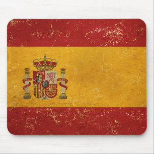 Spanish Flag Vintage Grunge Design Mouse Mat