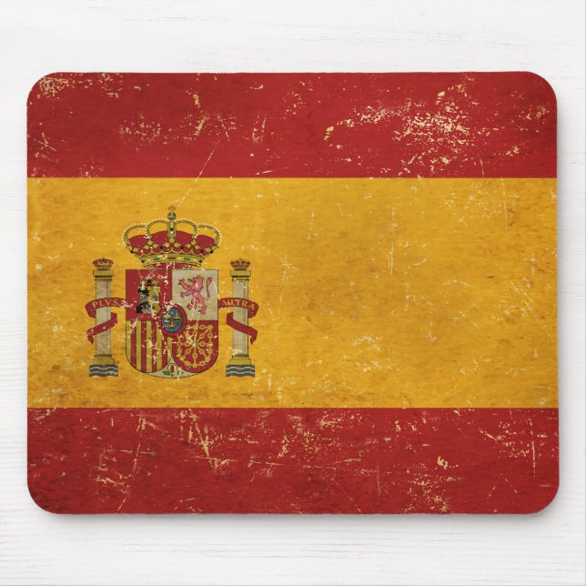 Spanish Flag Vintage Grunge Design Mouse Mat (Front)