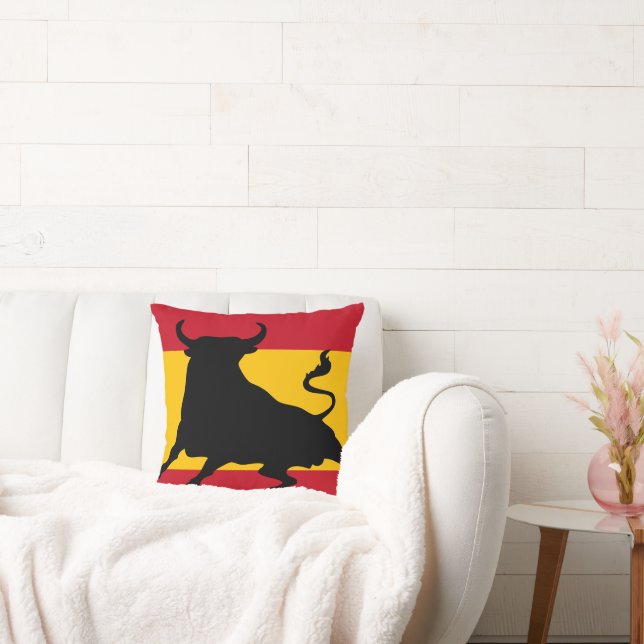 Spanish flag with bull cushion (Couch)