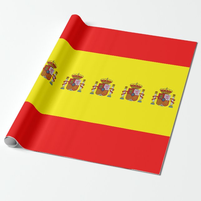 Spanish flag wrapping paper (Unrolled)