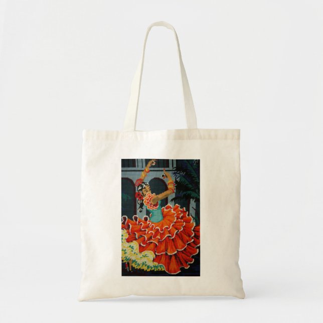 Spanish Flamenco Dancer Tote Bag (Front)
