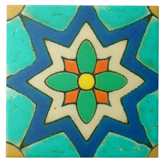 Spanish Flower Ceramic Photo Tile