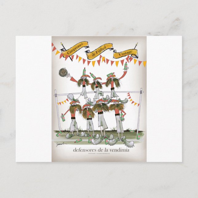 spanish football defence postcard (Front)