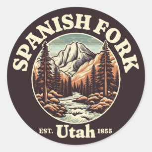 Spanish Fork, Utah Classic Round Sticker