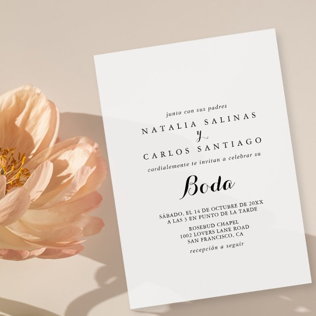 Spanish Front & Back Boda Invitation (Creator Uploaded)