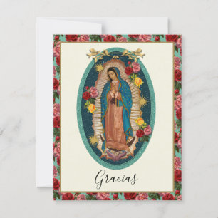 Spanish Funeral Guadalupe Religious Thank You