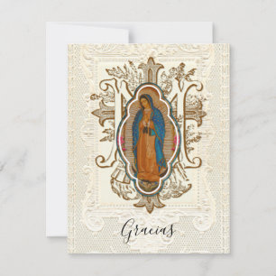 Spanish Funeral Guadalupe Religious Thank You