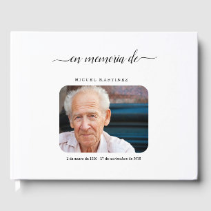 Spanish Funeral Guest Book / Memorial Sign In