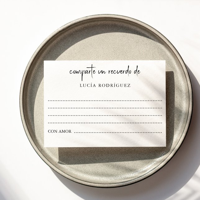 Spanish Funeral Memorial Paper for Memory Sharing (Creator Uploaded)
