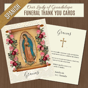 Spanish Funeral Sympathy Holy Card Thank You
