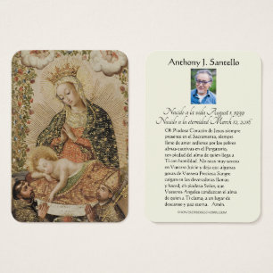 Spanish Funeral Virgin Mary Jesus Memorial Prayer