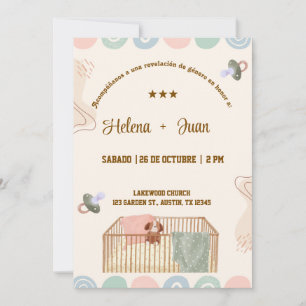 Spanish Gender Reveal Invitation niña o niño