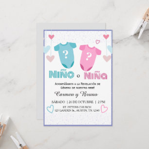 Spanish Gender Reveal Invite Revelacion de genero