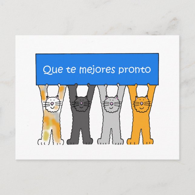 Spanish Get Well Soon Postcard (Front)