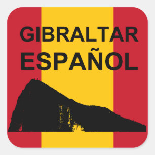 Spanish Gibraltar 6 Square Sticker
