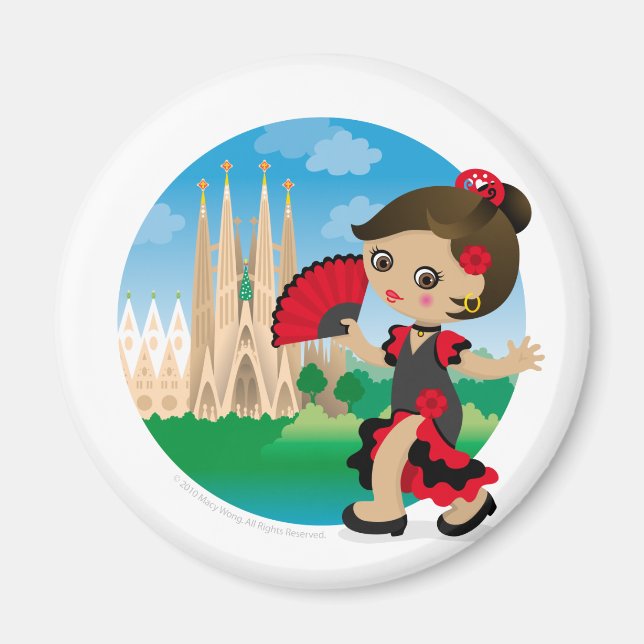Spanish girl magnet (Front)