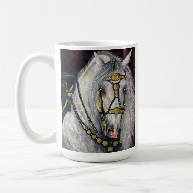 Spanish Gold - Andalusian Stallion - Coffee Mug (Left)