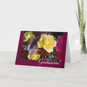 Spanish:Graduacion / Graduation flower Card