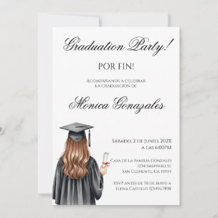 Spanish graduation  invitation