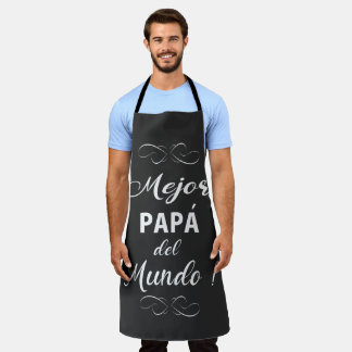Spanish Greatest Father in the World Logo T-Shirt Apron