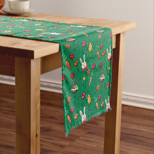 Spanish Green Easter Pattern Table Runner