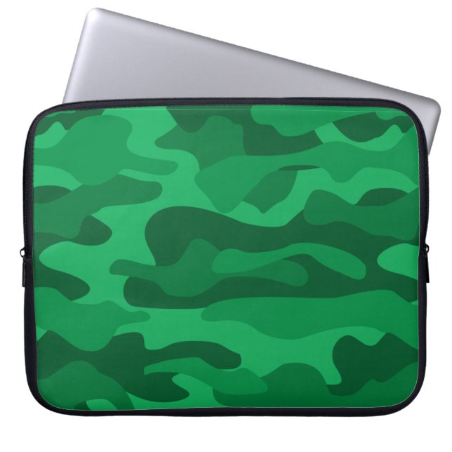 Spanish Green Monocolor Camo Laptop Sleeve (Front)