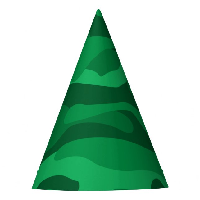 Spanish Green Monocolor Camo Party Hat (Front)