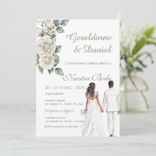 Spanish Greenery Wedding Invitation