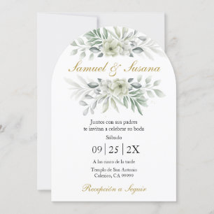 Spanish Greenery Wedding Invitation