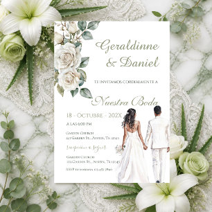 Spanish Greenery Wedding Invitation
