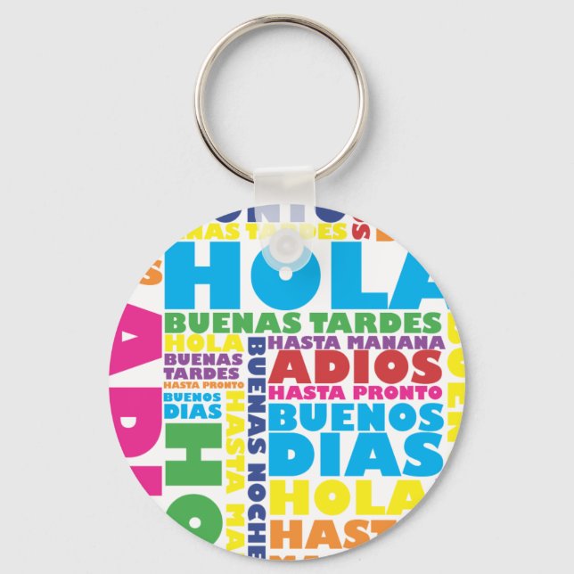Spanish Greetings Key Ring (Front)