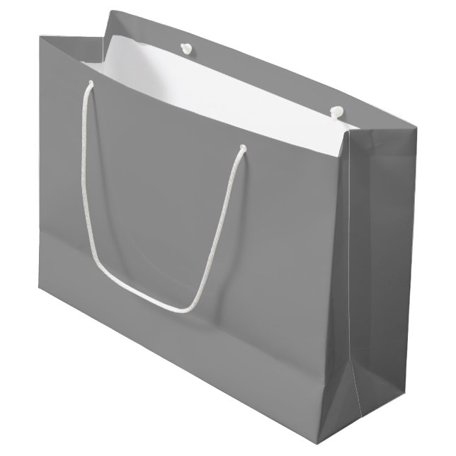 Spanish Grey Solid Colour Large Gift Bag (Front Angled)
