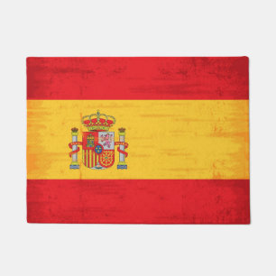 Spanish grunge flag doormat