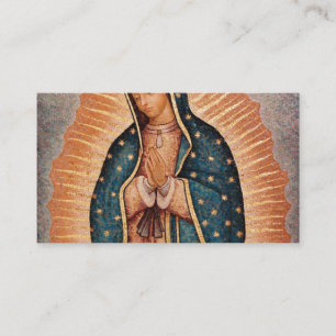 Spanish Guadalupe Mary Funeral Prayer Holy Business Card