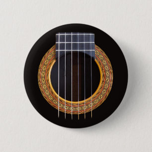 Spanish Guitar Hole 6 Cm Round Badge